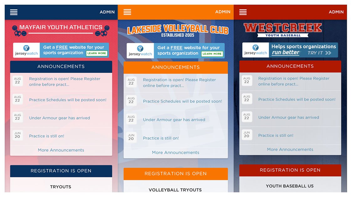 New Version of Jersey Watch – Mobile Screenshots