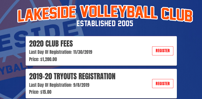 How to collect online payments for your volleyball club